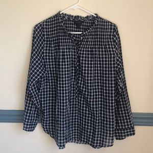 J Crew Smocked Blouse